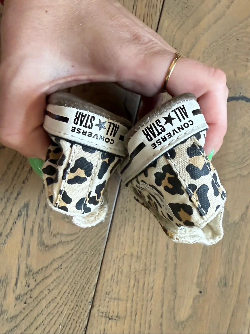 Converse Chuck Taylor All Star Leopard Baby Crib Shoes Size 1